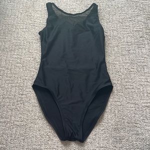 Cute mesh high neck leotard